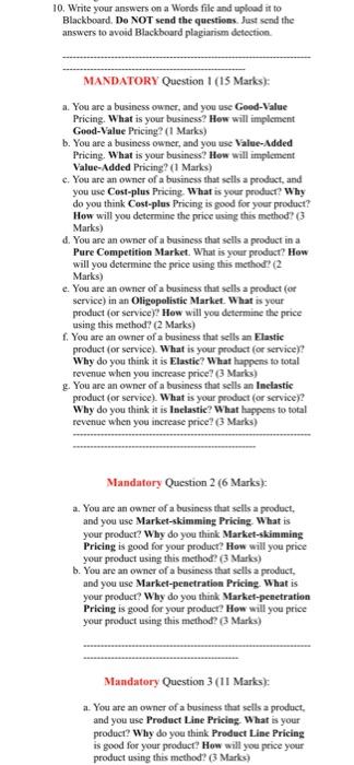 MKT (261) Assignment 4 (Chapter 10 and 11) (54