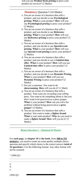 MKT (261) Assignment 4 (Chapter 10 and 11) (54