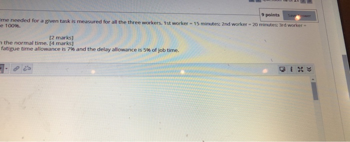 Moving to another question will save this