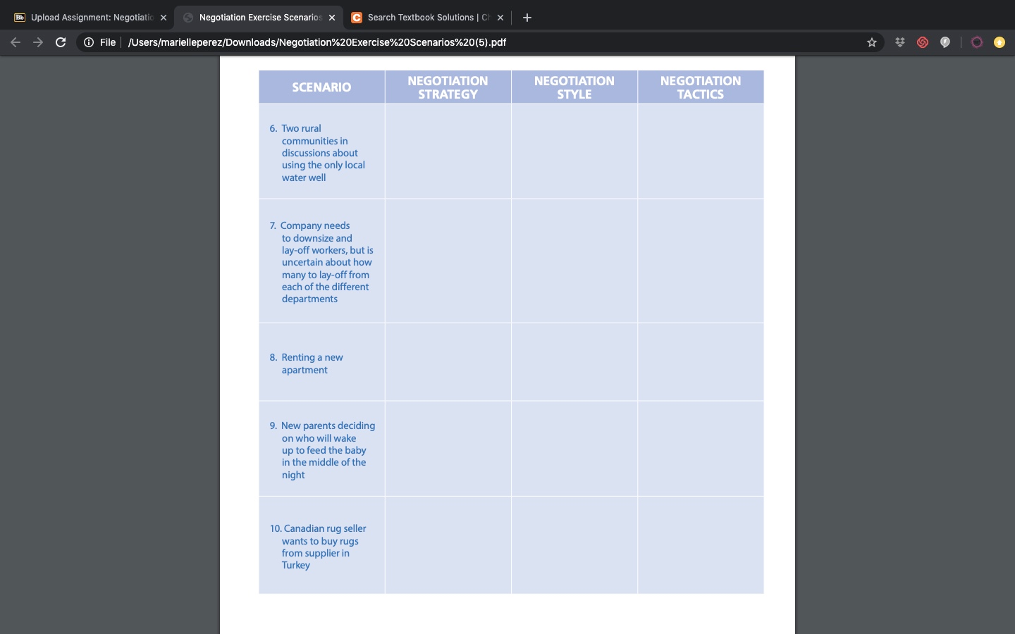Bb Upload Assignment: Negotiatio X Negotiation