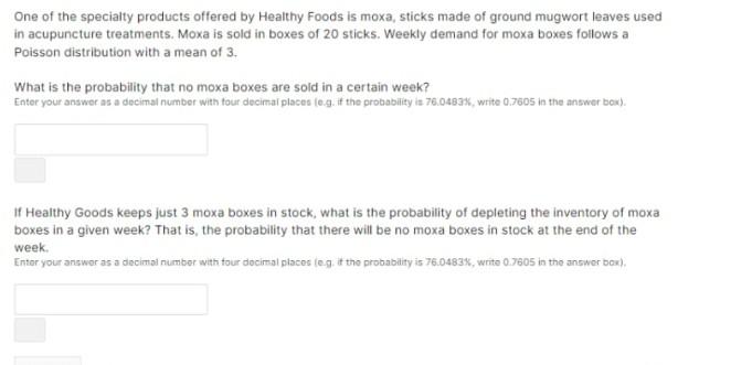 please provide answer to question 2 Healthy Goods
