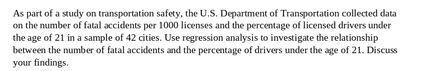 As part of a study on transportation safety, the