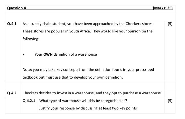 Question 3 Read the questions below and provide