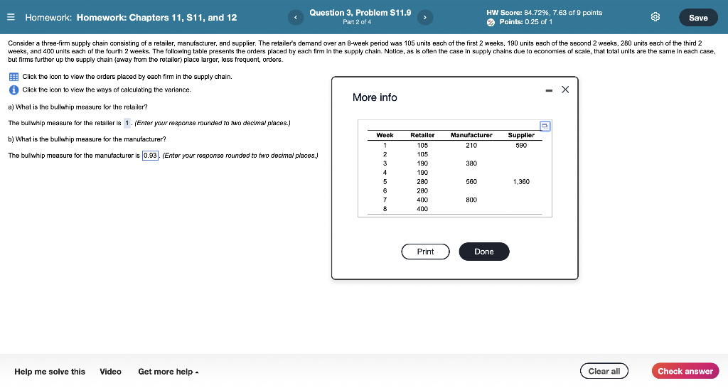 Homework: Homework: Chapters 11, S11, and 12