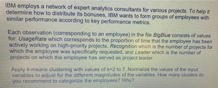 data analytics 8 A B C D EmployeeID UsageRate