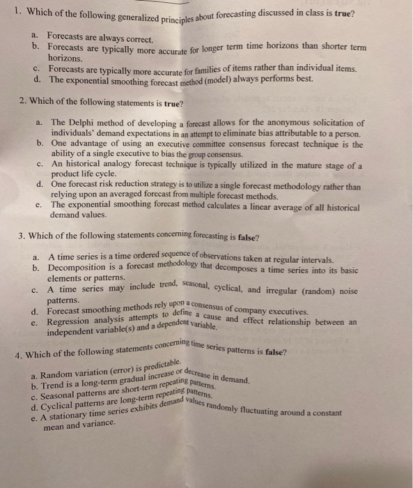 he following generalized principles about