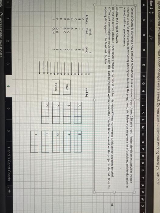 Open recovered workDOOKS? your recent changes