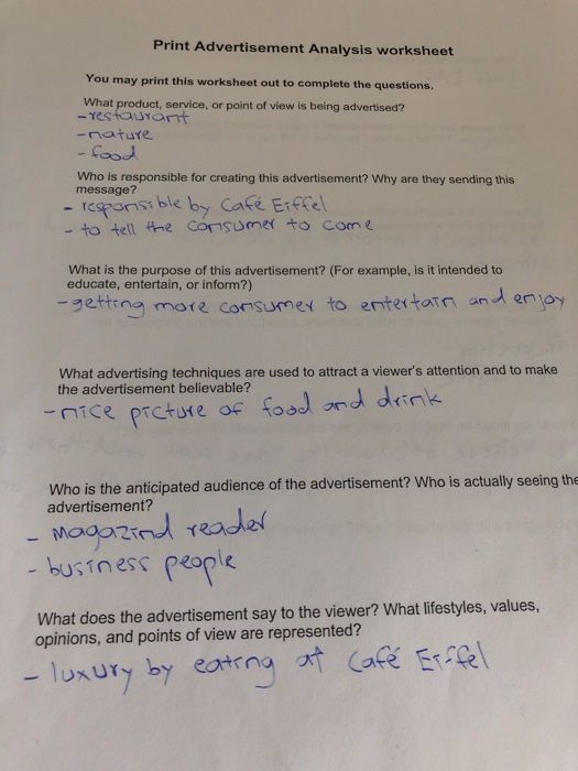 write about this print advertisement with 800