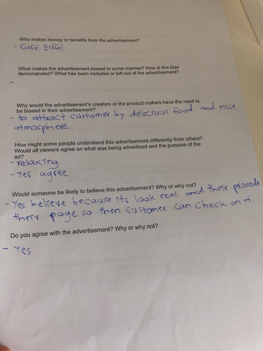 write about this print advertisement with 800