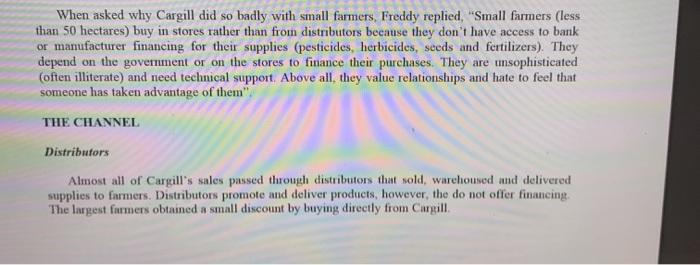 global marketing these are the questions Cargill