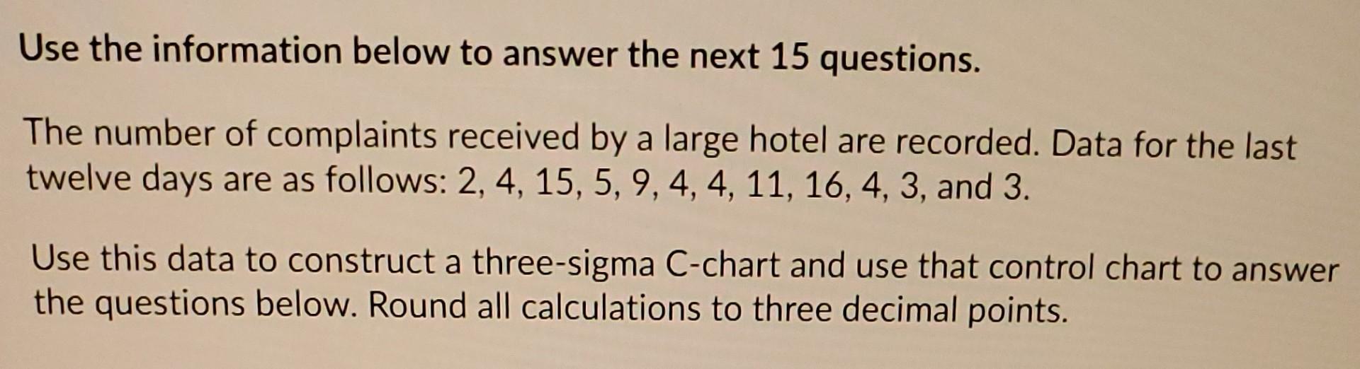 1. Use the information below to answer the next