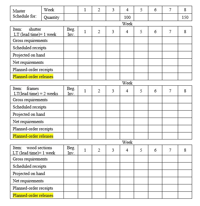 A firm that produces wood shutters and bookcases