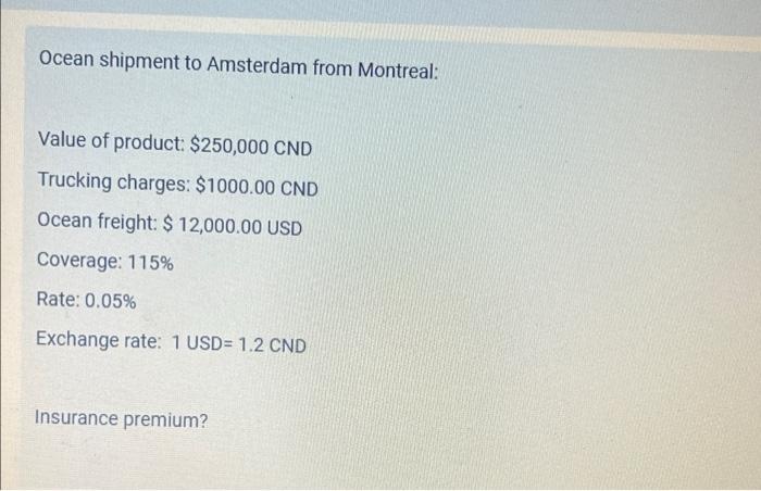 kindly answer fast..it is urgent Ocean shipment