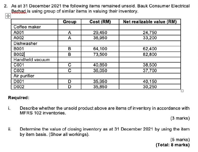 I need the answer as soon as possible 2. As at 31