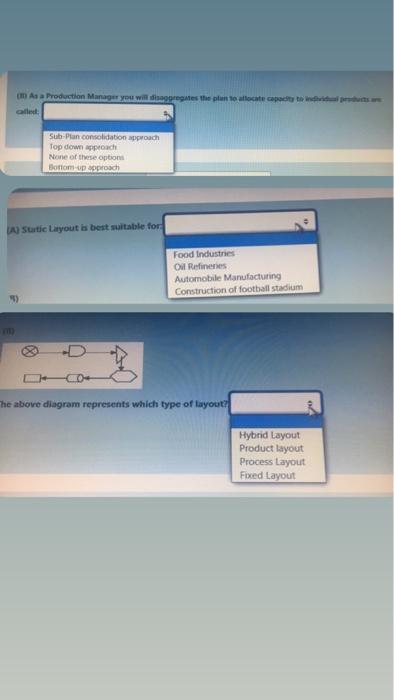 plz solve!! im As Production Manager you will