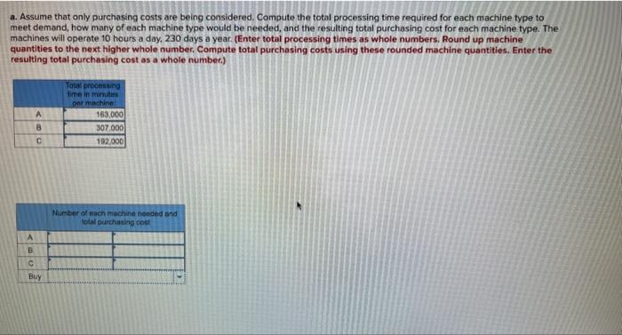 A manager must decide which type of machine to