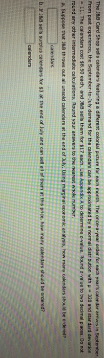 The J&B Card Shop sells calendars featuring a