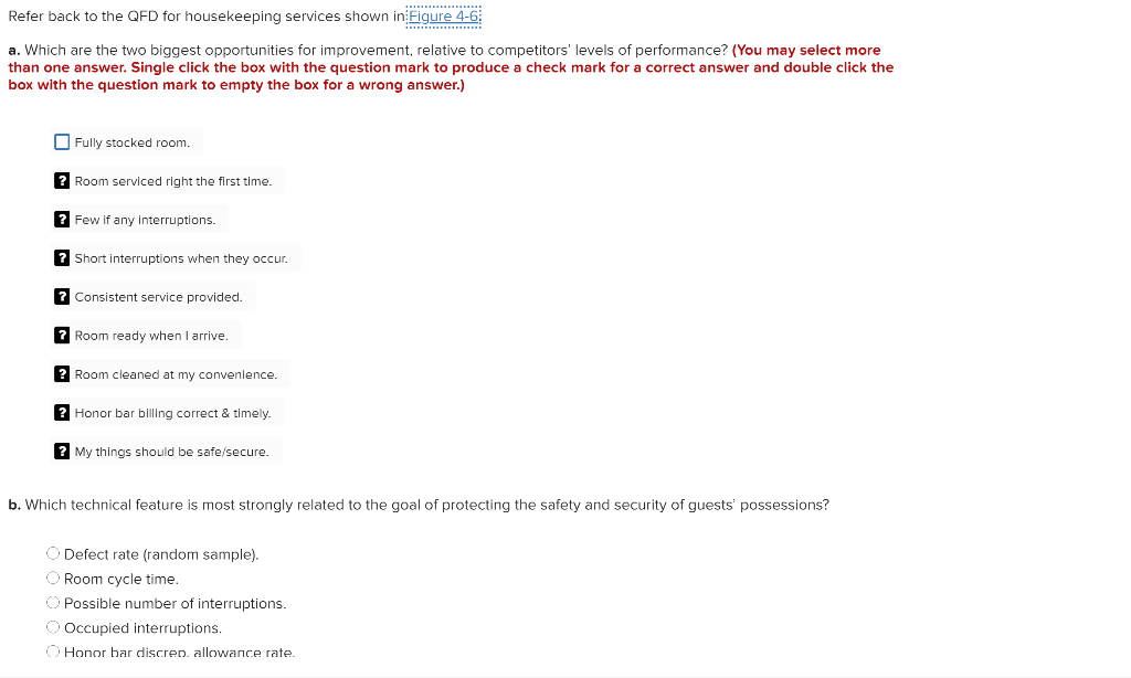 FIGURE 4-6 House of Quality for Housekeeping