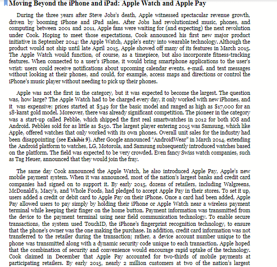 Evaluate Apples strategy for Apple-watch. Has Tim