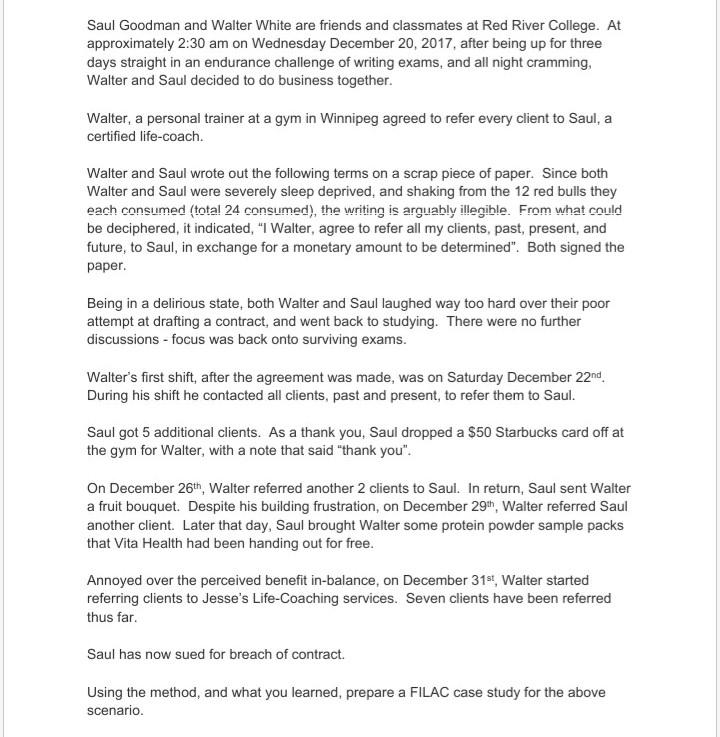 Saul Goodman and Walter White are friends and