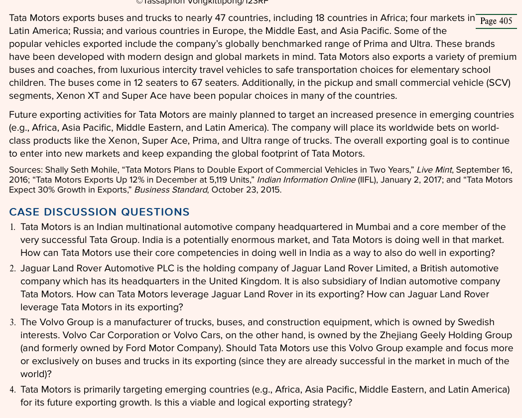 INTERNATIONAL BUSINESS -TATA MOTORS AND EXPORTING