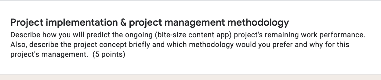Project implementation & project management