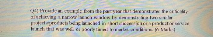 Q4) Provide an example from the past year that