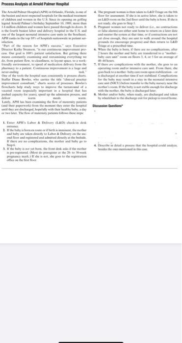 only the fourth question Process Analysis at