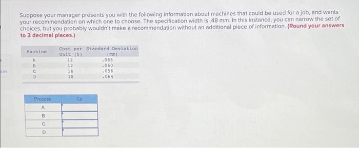 ces Suppose your manager presents you with the