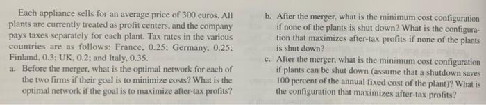 Network design in the Supply chain please do all