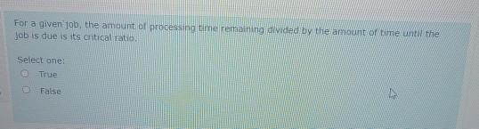 For a given job, the amount of processing time