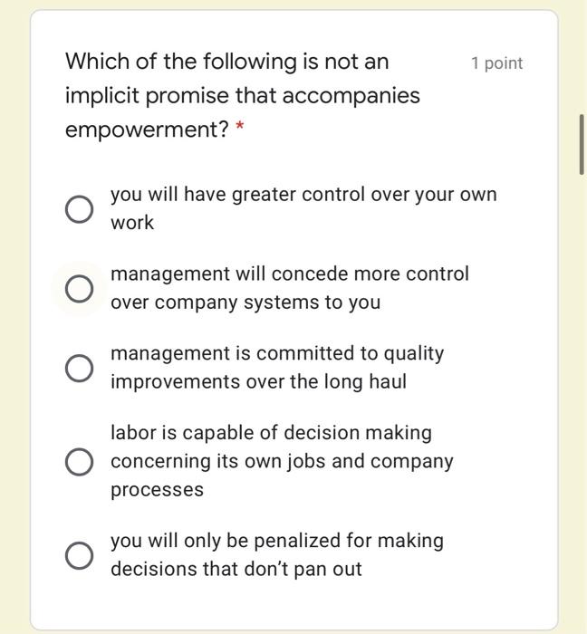 quality management answer question below NO.