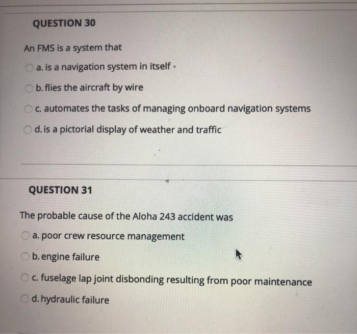QUESTION 26 The pressurization system on Helios