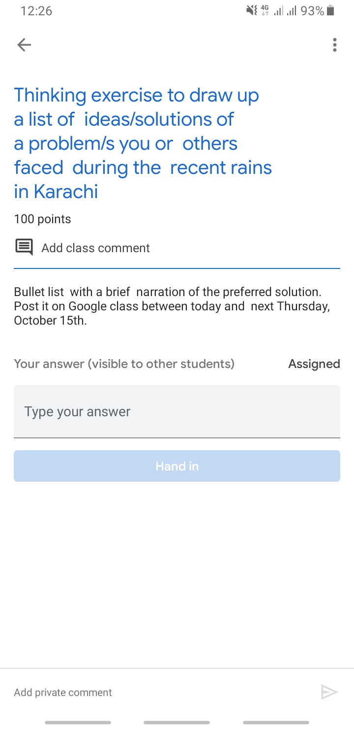 Give problems caused to karachi city rain and