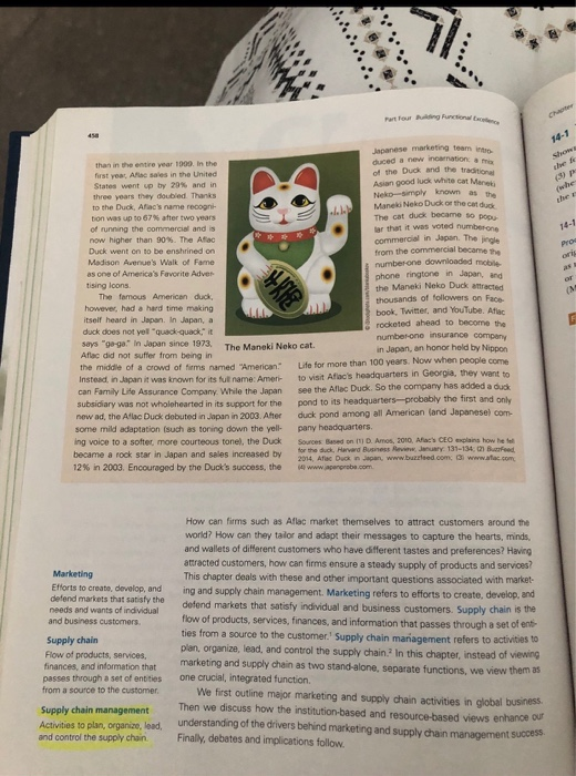 Read the Opening case Marketing Aflac in the