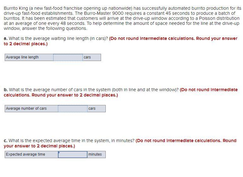 Burrito King (a new fast-food franchise opening