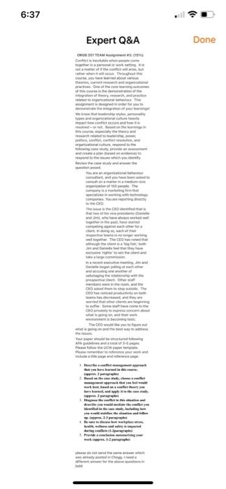 Conflict is inevitable when people come together