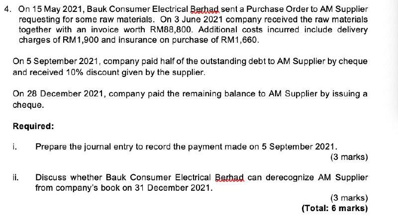 I need the answer as soon as possible 4. On 15