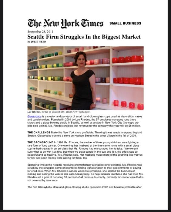 Marketing Strategy 1. What is Glassybaby ? 2. How