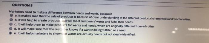 QUESTIONS Marketers need to make a difference