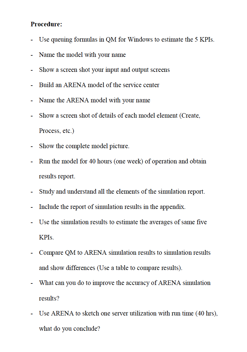 Multiple Server System Simulation You are an