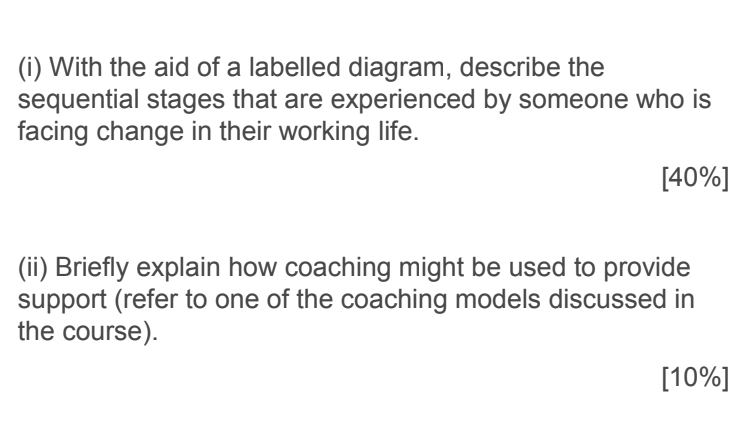 (i) With the aid of a labelled diagram, describe