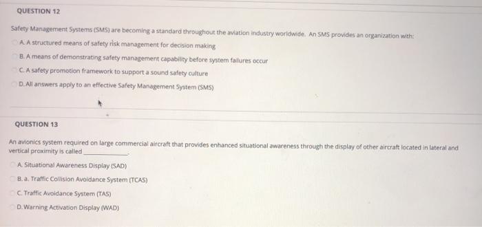 QUESTION 10 The French BEA declared that the