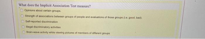 What does the Implicit Association Test measure?