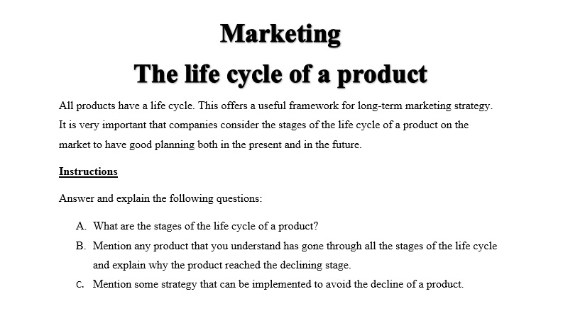 Can you help with the life cycle of a product?