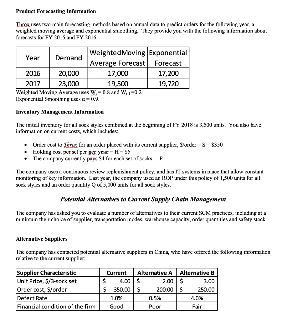 Final Project Assignment SCM 301 Overview of the
