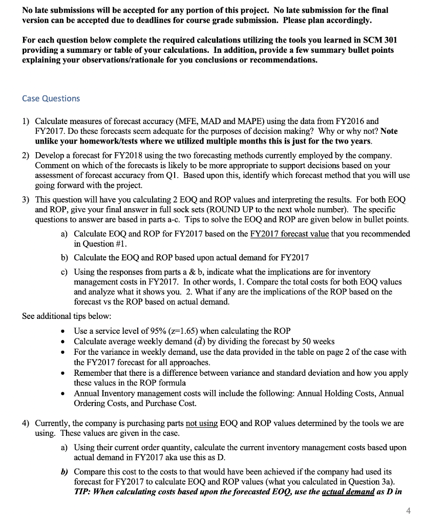 Final Project Assignment SCM 301 Overview of the
