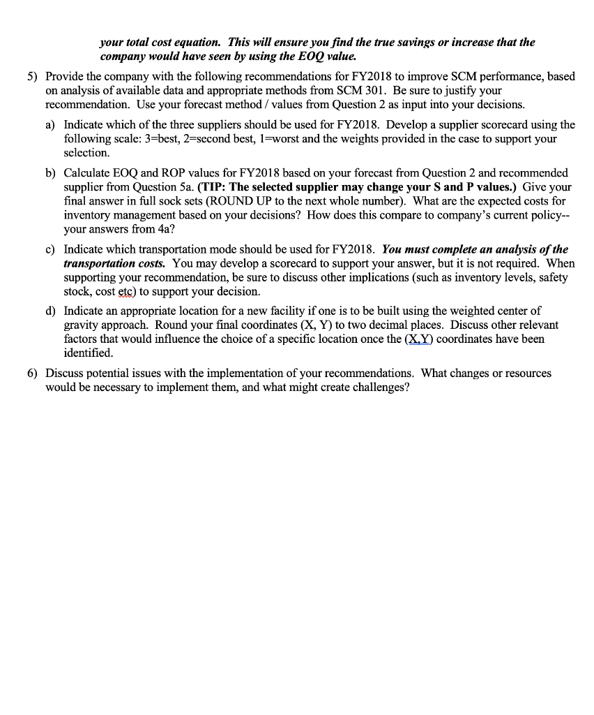 Final Project Assignment SCM 301 Overview of the