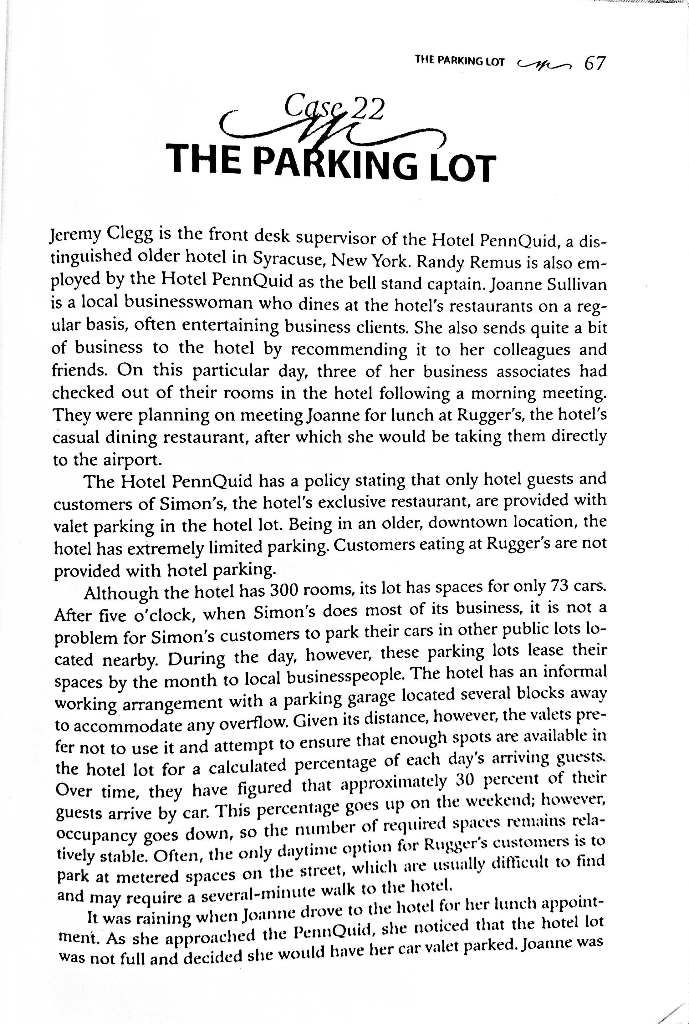 THE PARKING LOT cm 67 Case 22 THE PARKING LOT