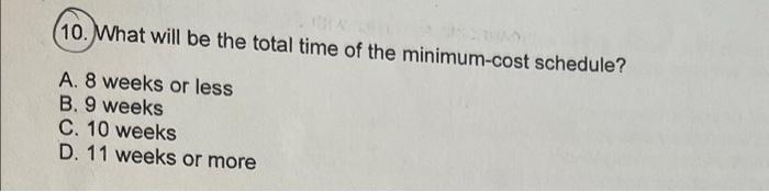 * (For problems from 8 to 10.) The activities